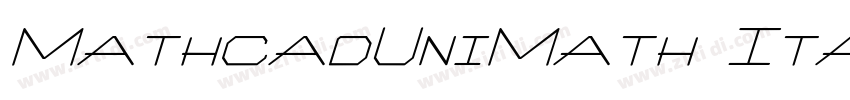 MathcadUniMath Itali字体转换